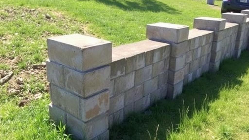 concrete block for fence postsфото